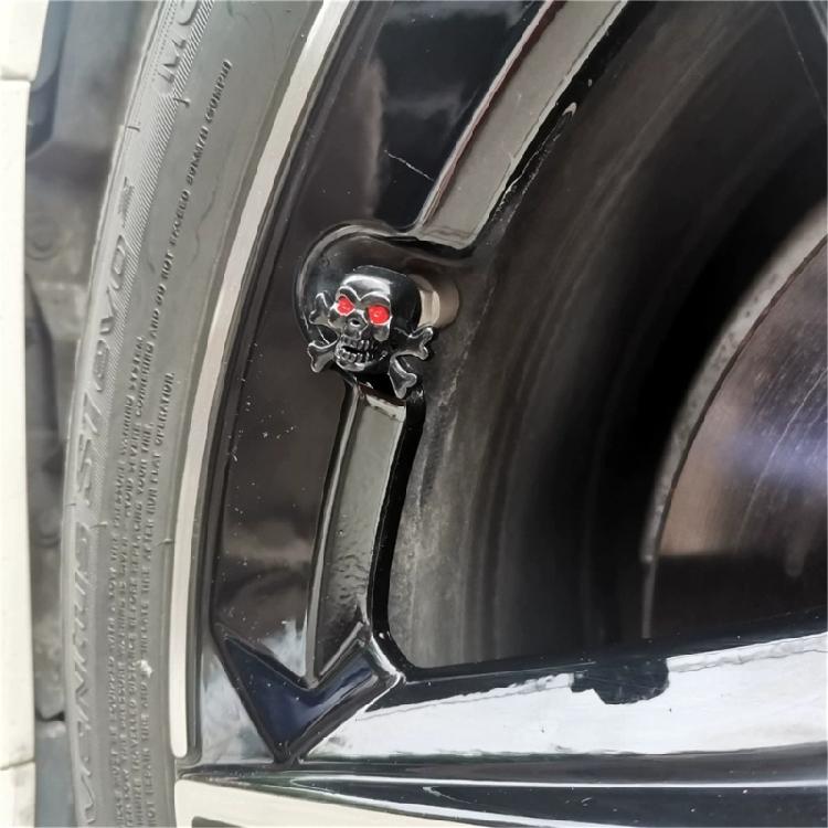 4Pcs Dustproof Caps Tire Accessory Skull Style Seal Stem Cover Car Wheel Tire Valves Stem Caps Tyre Air Pressure Caps