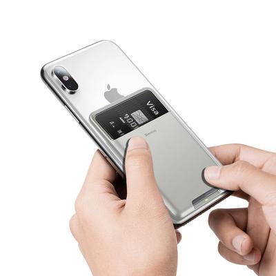 Self-adhesive Phone Case for Credit Cards and Documents, Gray
