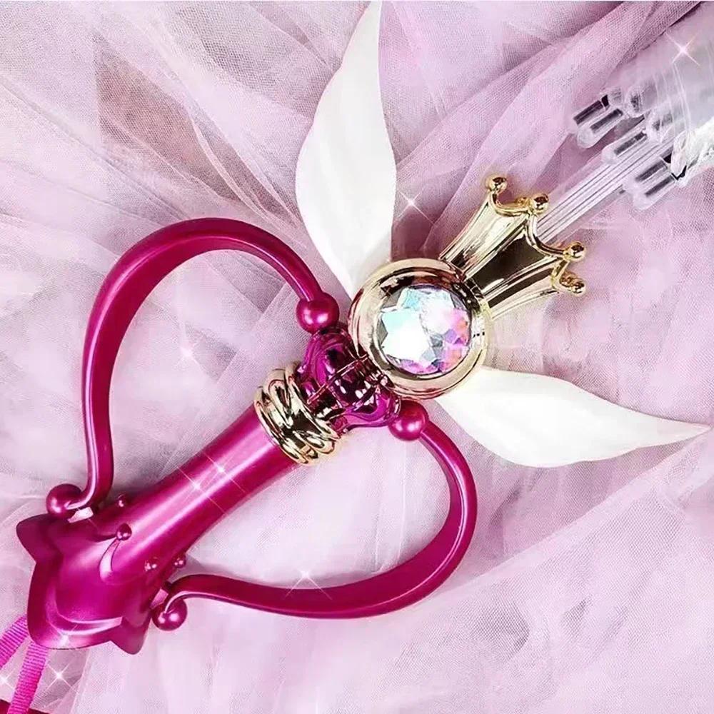 

Прозрачный зонт Sailormoon для женщин и девочек, волшебный зонт-палочка Sailor Moon, светящиеся зонты, дождевик, подарки для детей Iron&8K