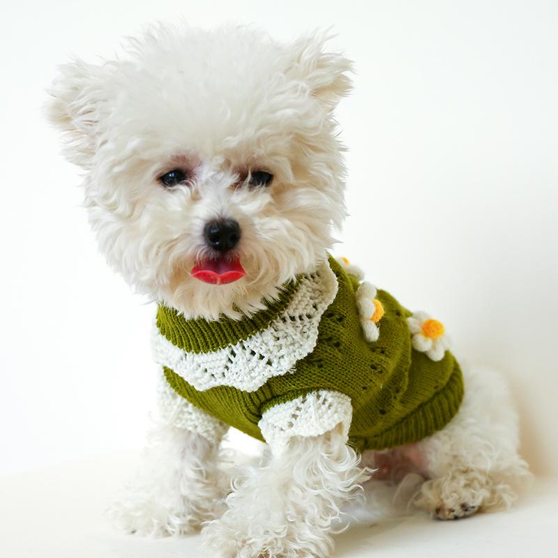 Cozy Autumn/Winter Floral Sweater for Pets