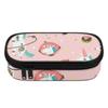 Pencil Bag Portable 300D Polyester Easy Open Zipper with Mesh Pocket Removable Divider and Pen Slots for Daily School Use
