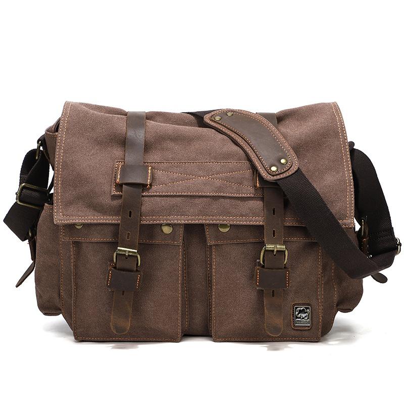 Men's Canvas Shoulder Bag Messenger Bag Casual Bag