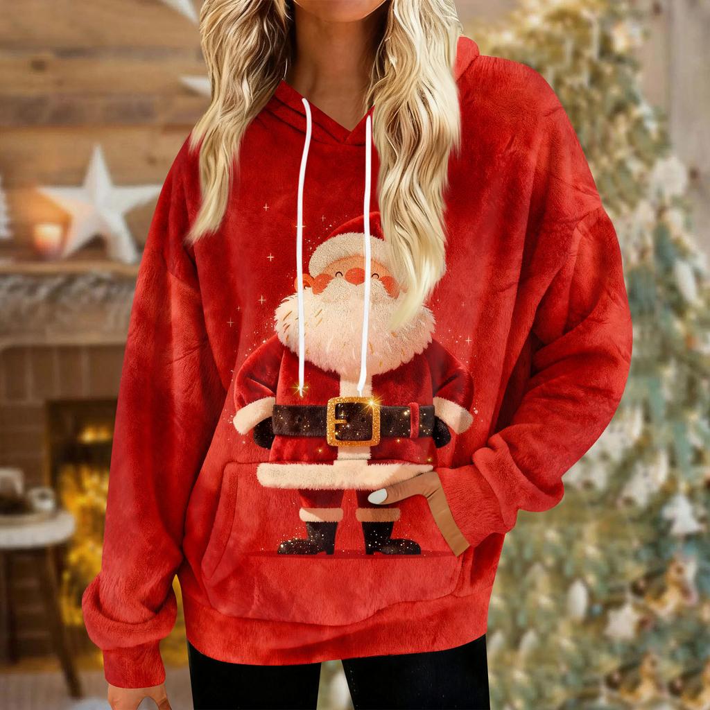 Dámské mikiny Oversized Zimní Plyšové Roztomilé Mikiny Pulovr Trendy Podzimní Zimní Oblečení