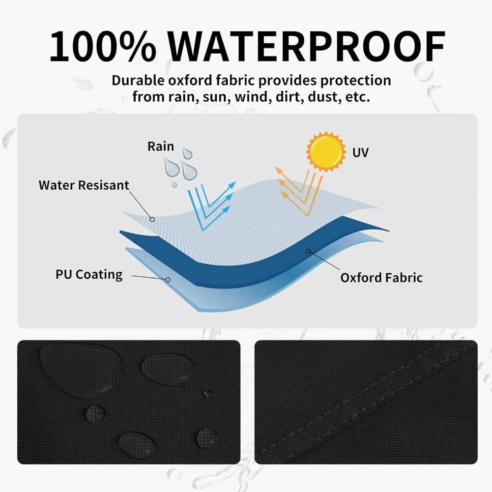 Waterproof Outdoor Heater Cover for Pyramid Patio Heaters with Ventilation and Secure Fit Elastic Hem and Zipper