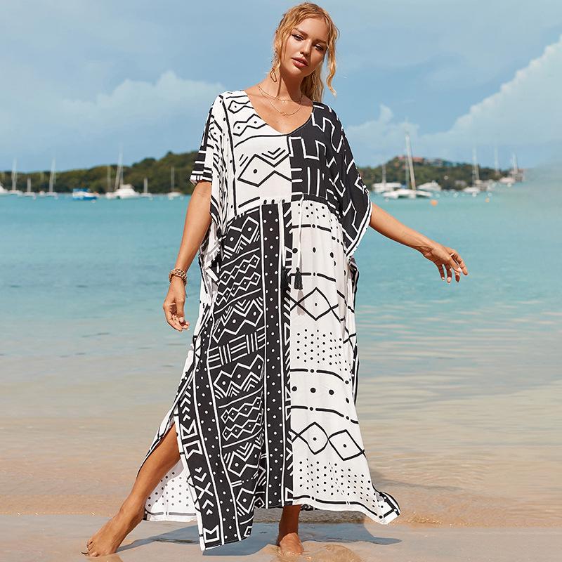 Loose-Fit Cotton Holiday Robe: Sun Protection Beach Jacket and Bikini Cover-Up