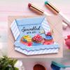 Cake Butterfly Cutting Dies Sentiment Clear Stamps for Card Making Decoration and DIY Scrapbooking Supplies Decor