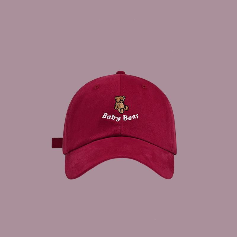 Cute cartoon embroidered baseball cap women's new versatile face cap men's sun hat tide