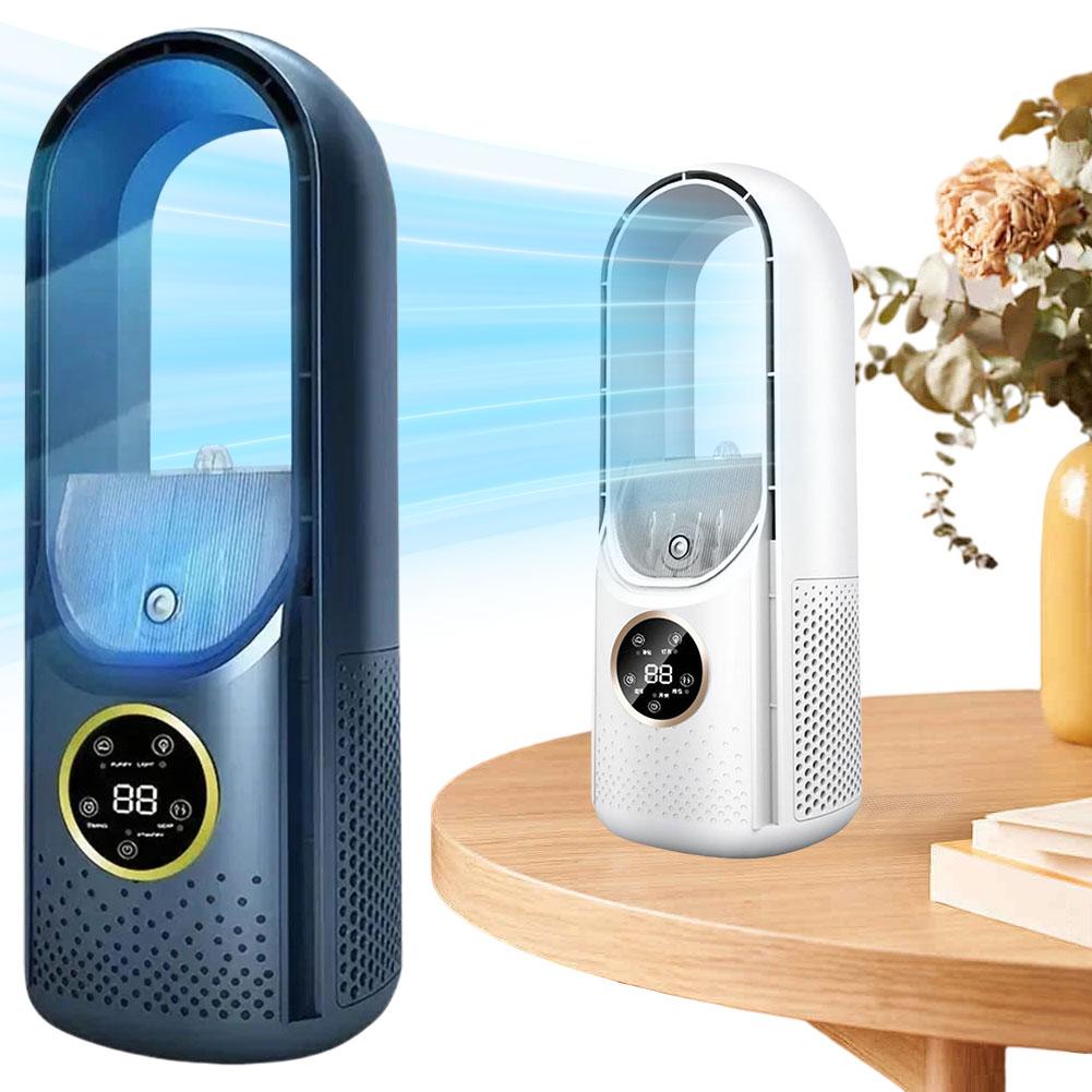 Portable Bladeless Fan with 6 Speeds & Mist Personal Cooling Fan 6H Timer Quiet Table Fan for Home Office Bedroom