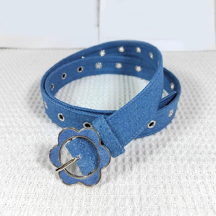 Flower Waist Chain Vintage Flower Denims Belt for Women Proms Stage and Club Party Casual Wear Elaborate Jewelry