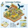 Blue 3D Stereo Art Landscaping Sticker - Large Miniature Scene for Journals & DIY
