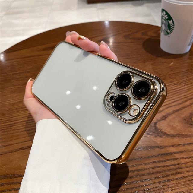 

Роскошный прозрачный чехол с покрытием для Iphone 14 13 12 11 Pro Max X Xs Xr 7 8 Plus Se, стекло для камеры Defender, противоударный квадратный чехол For iPhone 14