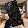 Programming Languages Case For iPhone 17 16 14 13 12 11 15 Pro Max Mini Plus 16e 17 Air Bumper Cover Accessories