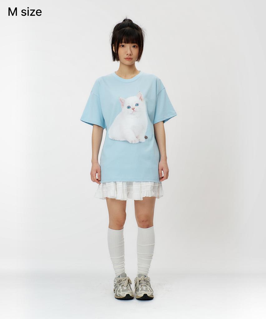 LAUGHER Neko T-Shirt - Sky Blue