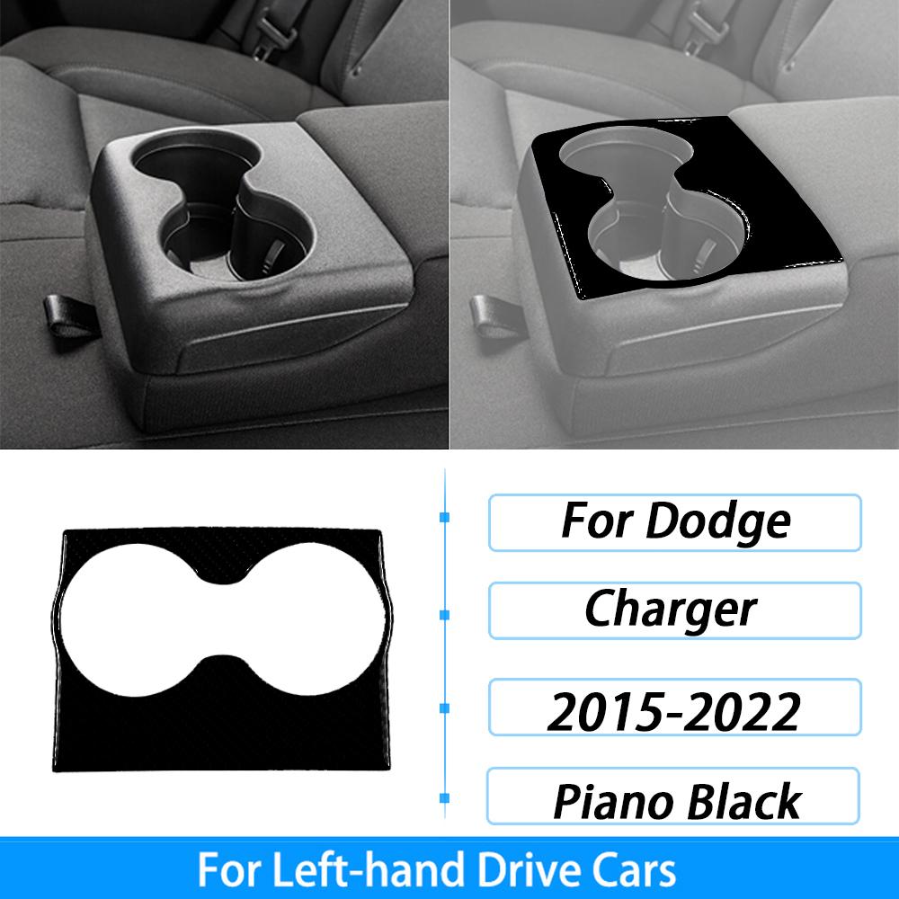 For Dodge Charger 2015-2022 Piano Black Central Control Radio CD AC Panel Trim Cover Car Interior Decoration Accessories Sticker