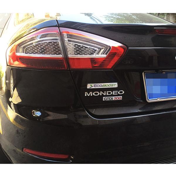 For Mustang Focus 2 3 MK Mondeo Kuga Edge Escape Ranger Ecoboost Logo Metal Chrome Label Fender Trunk Emblem Badge Sticker ORV Car-Styling
