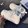 Fashion Spring Autumn High Top Women's Shoes Large Head Thick Bottom Breathable Heightening Sports Casual Shoes Comfortable Rubber Sole