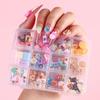 3D Mix Assorted Color Nail Charms Acrylic Multi Cute Nail Art Charms Hollow Candy Jewelry Nail Supplies for Nail Art Design DIY Crafts Accessories