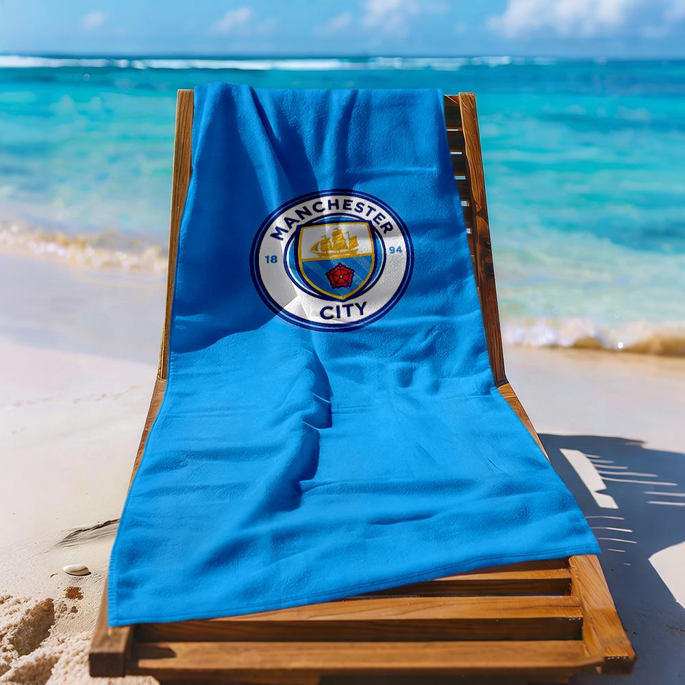 Manchester City Strandtuch Super Weich Saugfähig Bequem Leicht Perfekt Für Reisen Yoga Camping Und Schwimmen
