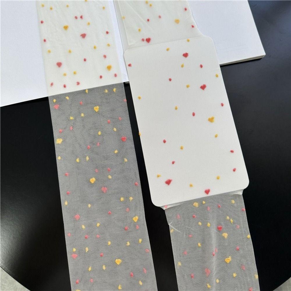 2Pcs Nylon Colorful Dot Stockings Transparent Leggings Women Sweet Heart Long Tights  Girl