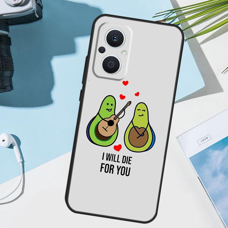 Niedliche Cartoon-Avocado Fitness Hülle Für OPPO Reno 13 F 10 11 12 14 Pro 11F 12F 14F 7 8 Lite OPPO Find X9 X8 X5 X6 Pro Hülle