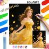 Princess In Golden Dress Painting by Numbers Hand Filled Drawing Art Kit Home Decor