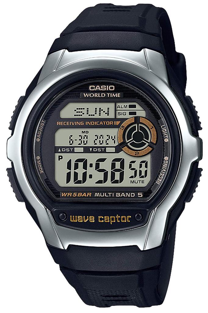 Casio Wave Ceptor Super Illuminator Type LED Black Radio-Controlled Watch, (High-Brightness Light), WV-M60R-9AJF, Men's,