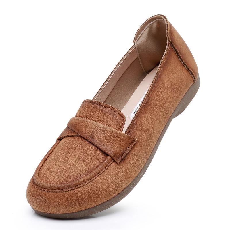 Alte Pekinger Stoffschuhe 2025 Frühling Neue Damen Bequeme Weiche Sohle Mama Schuhe Bohnenschuhe Flache Damen Einzelschuhe