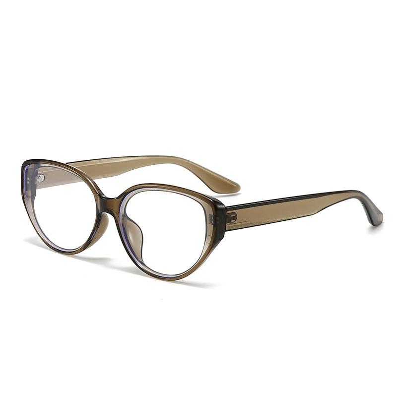 New trendy anti-blue flat glasses fashion pose glasses frame cat eye glasses frame fresh plain flat glasses