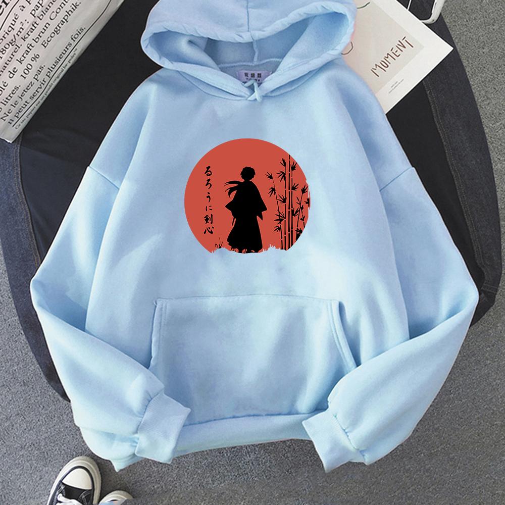 Rurouni Kenshin Sweatshirt Himura Samurai Japanese Anime Hoodie  Unisex Pullover Unisexga Graphic Hooded Streetwear Hip Hop Hoodies Y2k