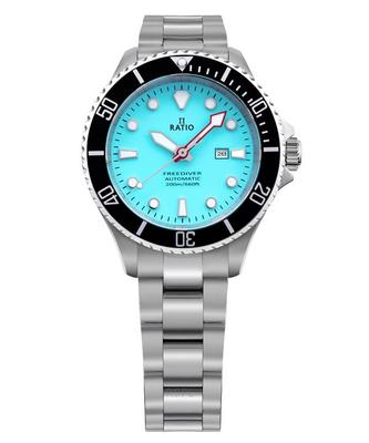 „FreeDiver Sapphire“ nerūdijančio plieno ledo mėlynas ciferblatas automatinis RTFL837 200M moteriškas laikrodis