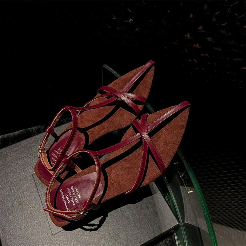 Fashion Summer Women's Sandals Fashion Pointed Toe Platforms Sandals Shoes for Women Sexy Dance Shoes Pumps Stripper Party Female Shoes