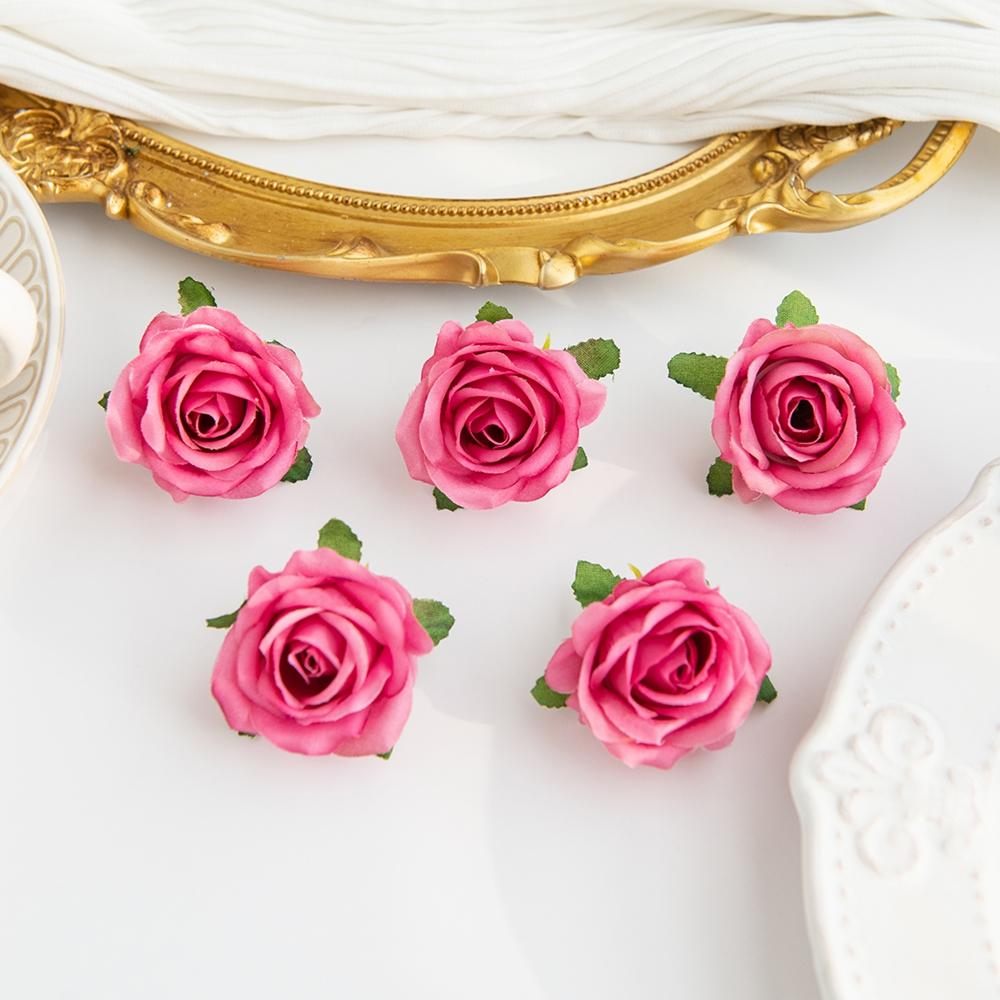 Artificial Flowers Silk Rose Heads Home Wedding Wreath Garden Decor Festival Indoor Party DIY Gifts Box Scrapbooks Craft Hotsale