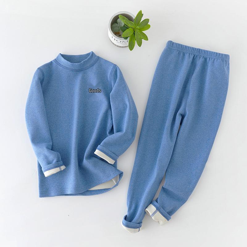 Children's Brushed Thermal Base Layer Set (S, M, L) – Seamless Class A Autumn Underwear and Trousers.