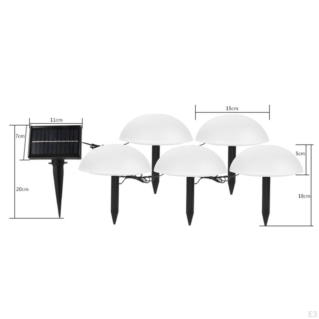5Pcs Solar Ground Lights Garden Lawn Lamps Waterproof Powered in-Ground for Walkway