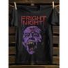 Men'S T-Shirt from Durable Knitwear Featuring 'Fright Night' - Designed In a Retro Punk Rock Band Style, It Is Soft And Comfortable with a Horror TV