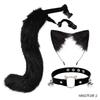 Halloween Mask New Women Lace Cat Ears Punk Style Set Necklace Choker Gloves Tail