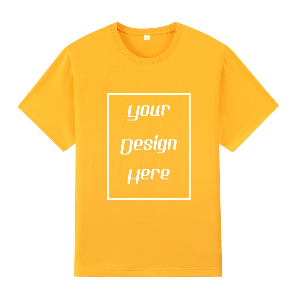 Streetwear Customized Pattern Print T-Shirt Harajuku Casual O Neck Short Sleeves Men Women Cotton T-Shirt