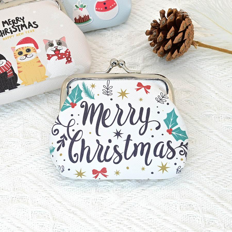 

A Christmas mini gift bag, coin purse, candy gift storage bag, anti fouling and waterproof kiss lock coin purse чёрный