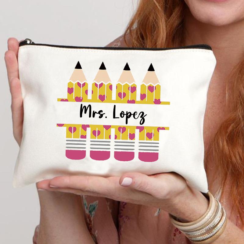 

Pencil Custom Name Makeup Bag Best Graduation Gift for Students Teachers Pencil Case Back To School Gift Women Wallet Trend