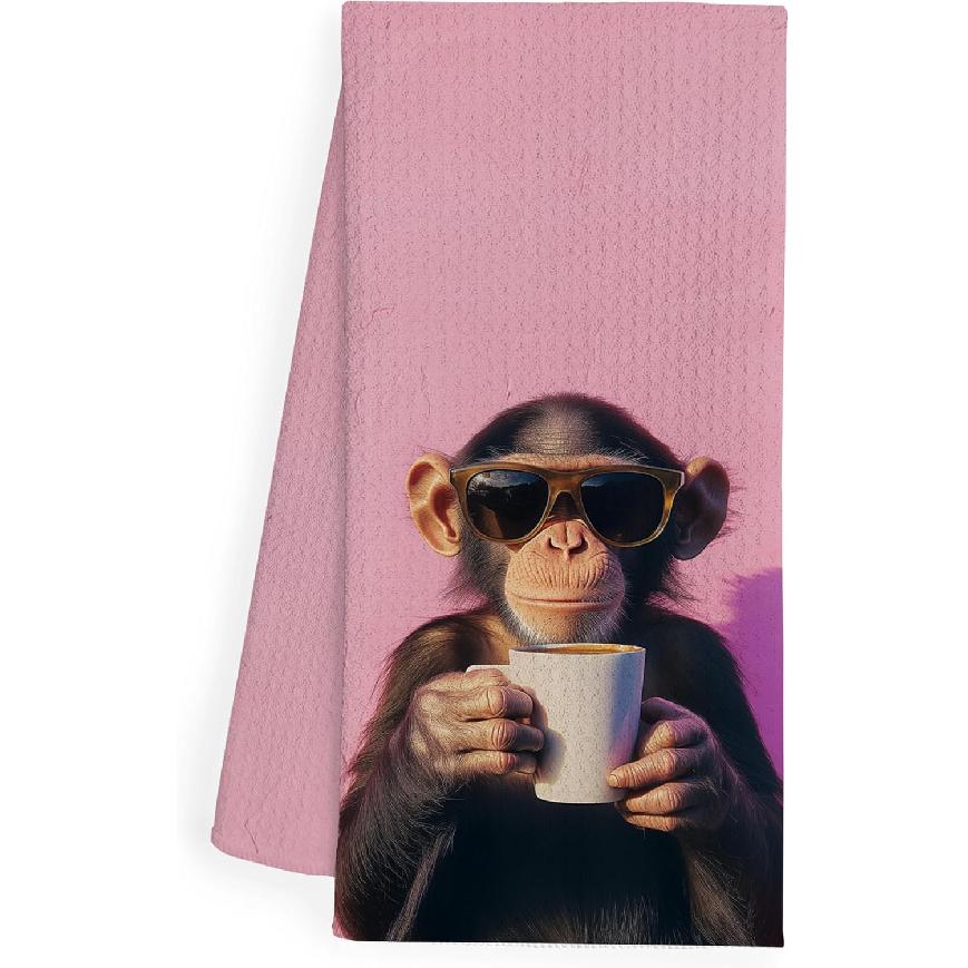 Funny Bathroom Hand Towels, Black and White Bathroom Decor, This Shower is for Singing Wash Your Hands Decorative Hand Towels for Shower Room Bath Funny Animal -2