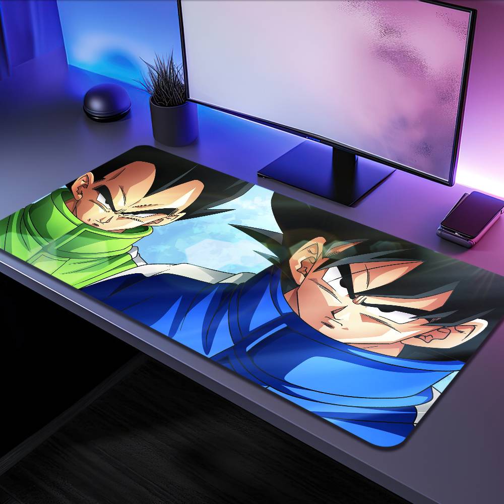 Large Desk Mat Keyboard Ergonomic Dragon Ball Anime Vegeta Mousepad Office Rubber PC Non-slip Anti-fray Home Custom Game