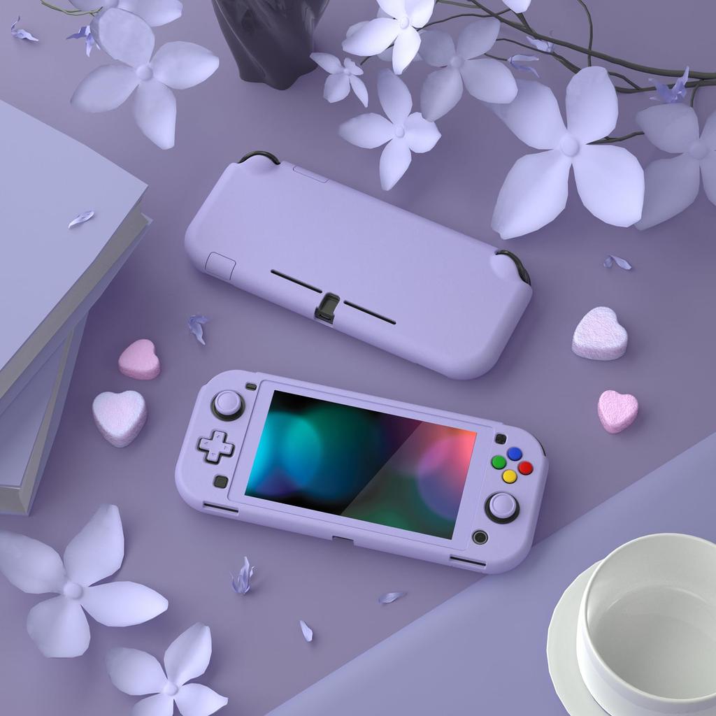 EXtremeRate PlayVital Niestandardowe Twarde Etui dla Switcha Zawiera Szkło Hartowane Lite, (Lawenda)