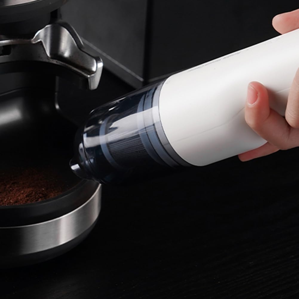 Portable wireless coffee grounds vacuum blower dual purpose machine handheld mini powerful dust collector Black