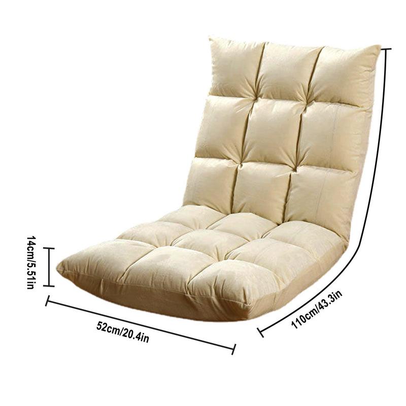 Lazy Single Sofa Single Lazy Chair Sofa for Floor Ergonomic 5 Angles Adjustable Floor Sofa with Zipper for Bed Room Floor Home