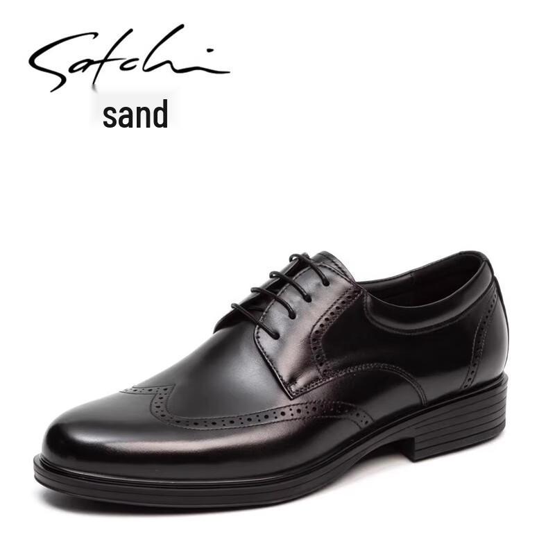 SATCHI Men s Business Formal Derby Shoes 42 чёрный