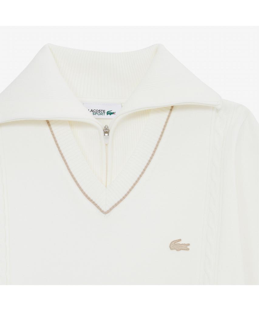 LACOSTE Women'S Half-Zip Wing Collar Sweater Af708E-55N 001