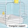 No Mess Bird Cage Feeder 2 in 1 Transparent Parakeet Bathtub with Bottom Drawer Multi-functional Shower Box for Budgies Parakeet Small Parrot