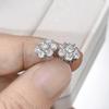 S925 Sterling Silver Moissanite Stud Earrings 1.4ct 7 Stones Flower Women Earring For Party Engagement Fine Jewelry Earings