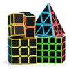 Smooth Carbon Fiber Speed Cube 2X2 3X3 4X4 Problem Solving Brain Teaser Educational Toys For Kids Children Adults Best Gifts