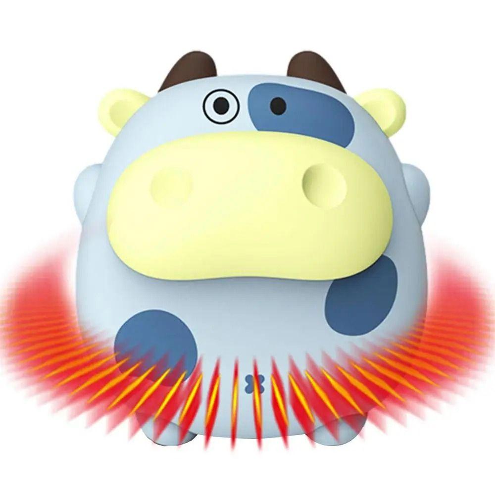 Adjustable Cartoon Cow Hand Warmers Lanyard Portable Warm Hand Treasure Pocket Hands Heater  Winter